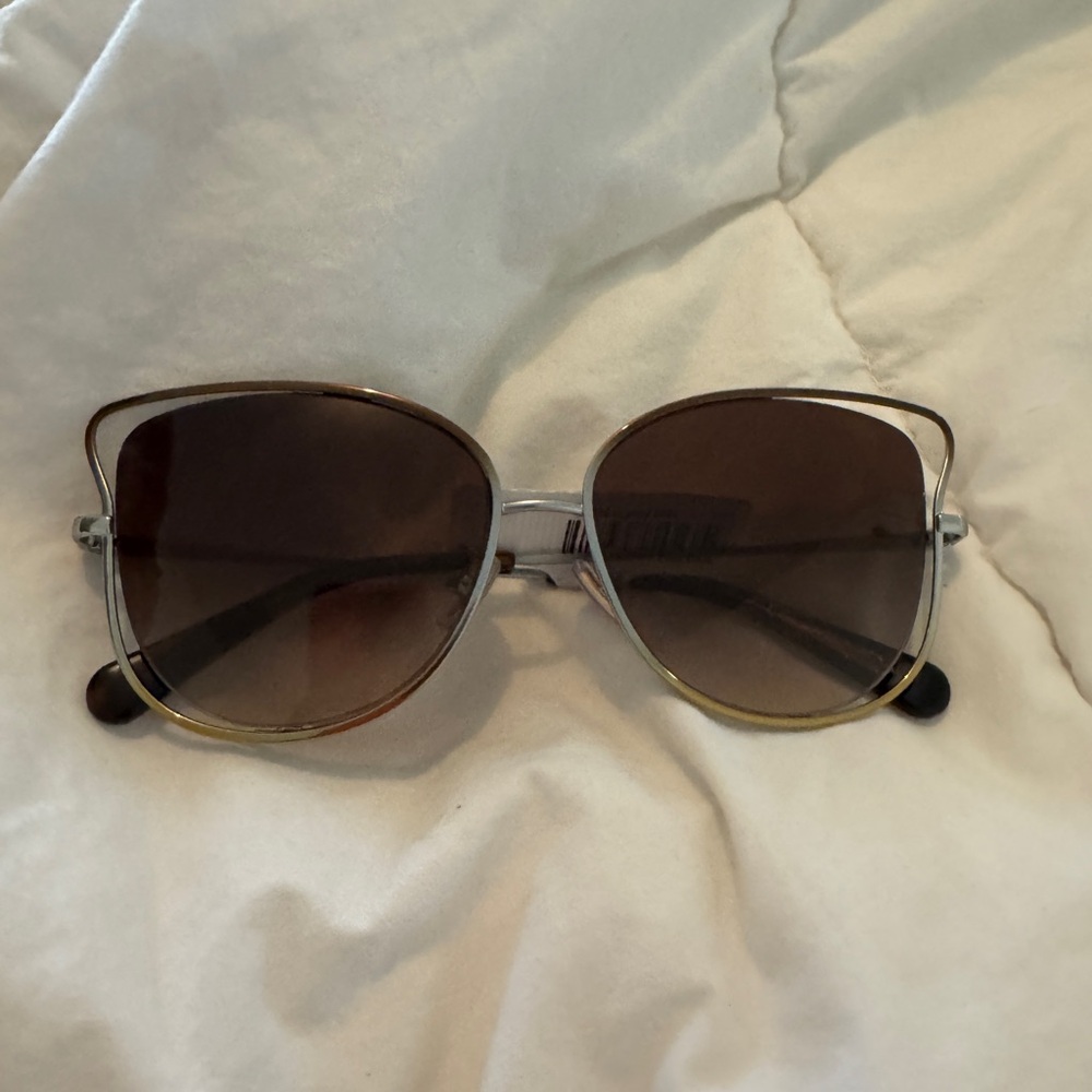 Coach Brown and Silver Sunglasses